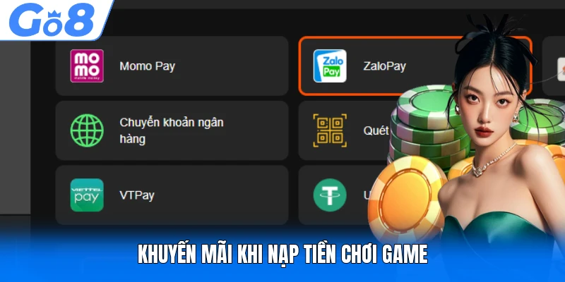 Khuyến mãi khi nạp tiền chơi game