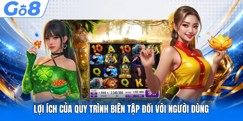 Lợi ích của quy trình biên tập đối với người dùng
